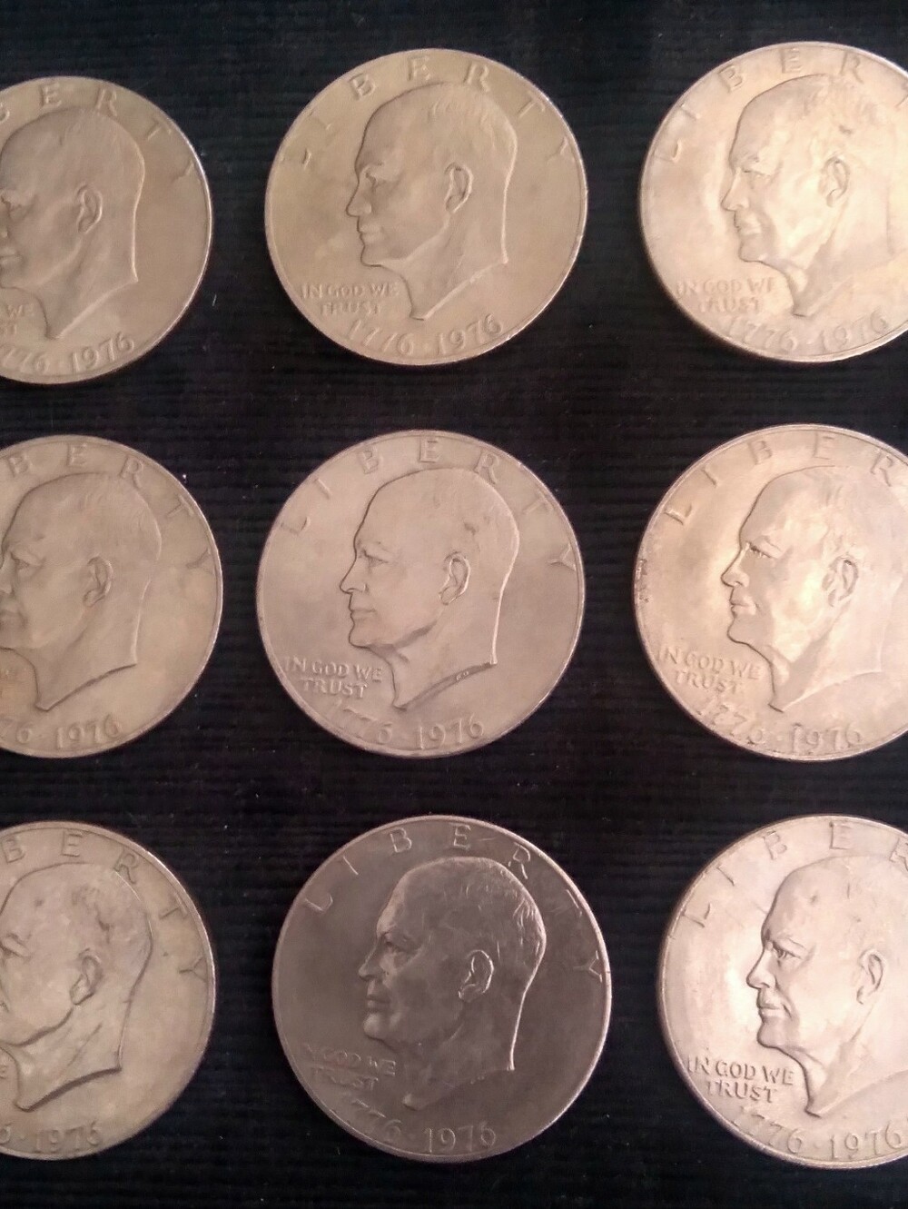 9 Standard Circulated Bicentennial Dollar Coins